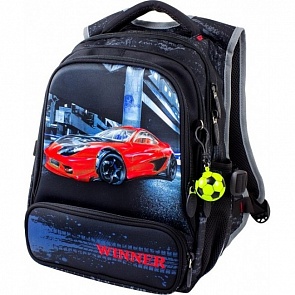 Рюкзак Спорткар с брелоком Мячик, несколько видов дизайна (Winner, 927) (ассортимент)